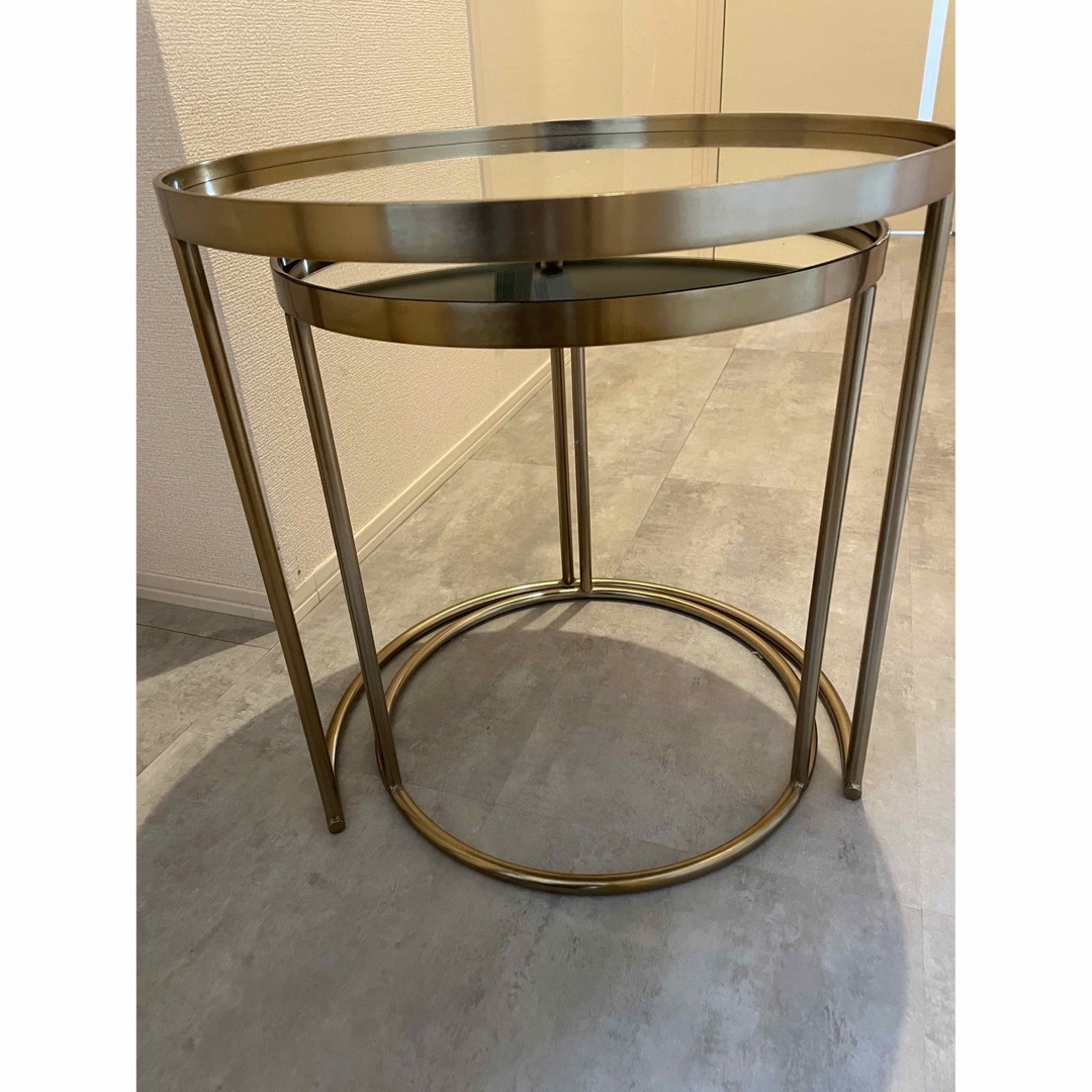 ZARA HOME ザラホーム　サイドテーブル　ローテーブル　ゴールド　真鍮 2