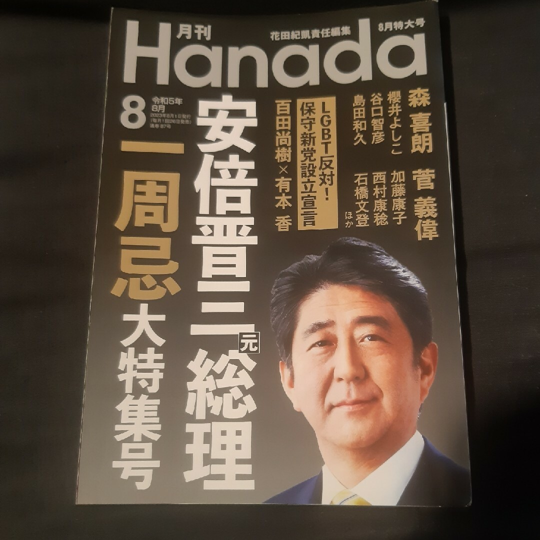 月刊Hanada 2023年 08月号 エンタメ/ホビーの雑誌(ニュース/総合)の商品写真
