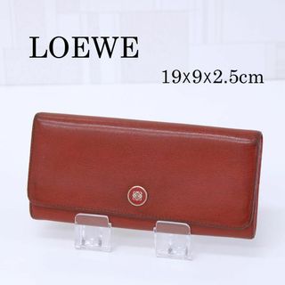 ロエベ(LOEWE)のロエベ LOEWE  長財布 フラップ 小銭入れ レザー 赤(財布)