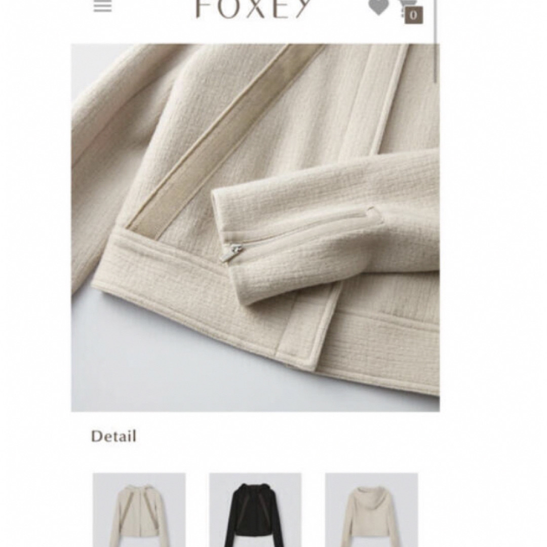 FOXEY - 最終フォクシー truffle ジャケット コート・中綿40黒の通販