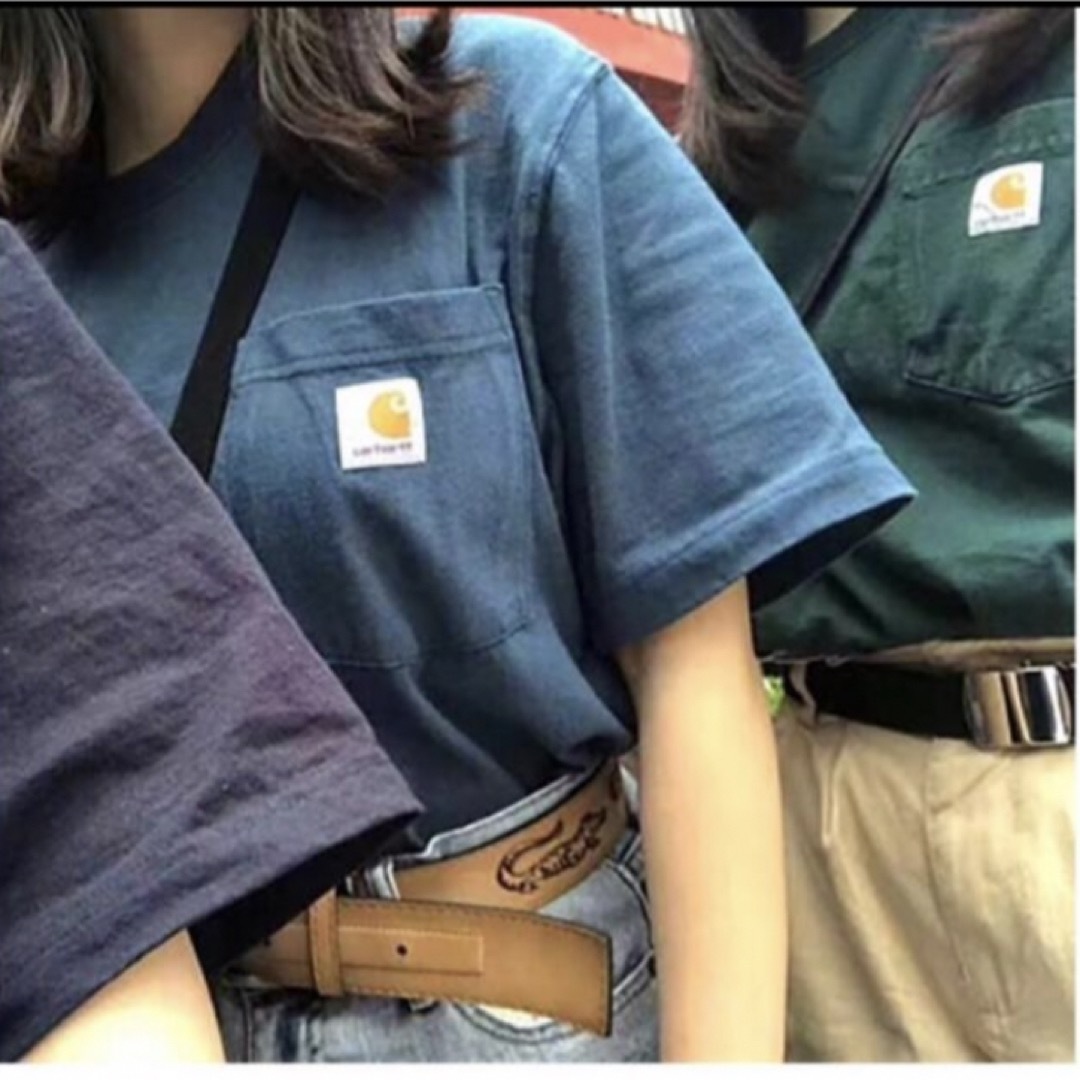 carhartt(カーハート)のお値下げ。カーハート　ストリームブルー メンズのトップス(Tシャツ/カットソー(半袖/袖なし))の商品写真