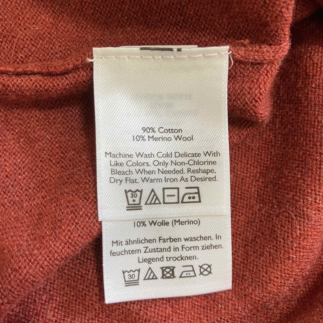 Eddie Bauer(エディーバウアー)のEddie Bauer エディーバウアー　ニット　セーター　レッド　Mサイズ メンズのトップス(ニット/セーター)の商品写真