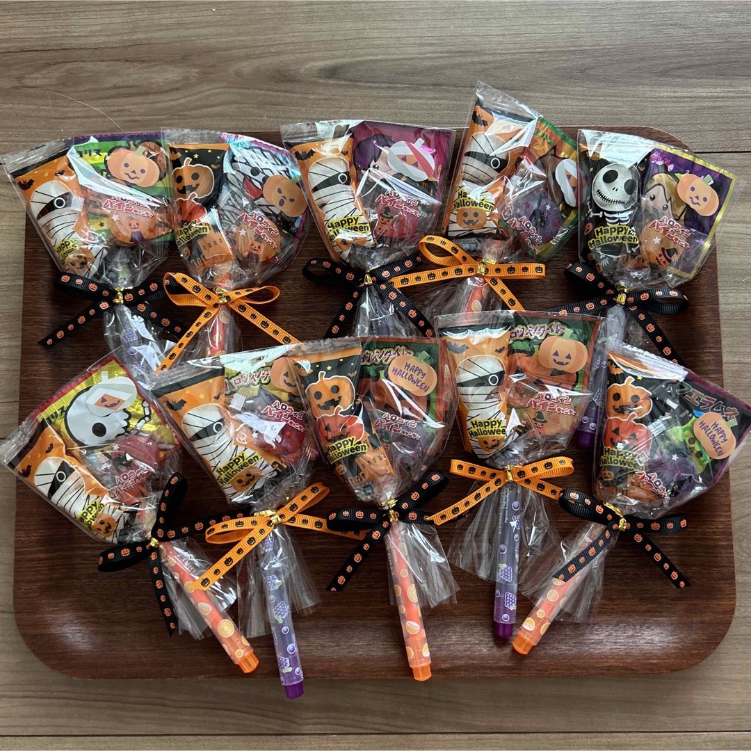 ハロウィン プチギフト ペン付きお菓子ブーケの通販 by ハロウィン プチギフト ペン付きお菓子ブーケの通販 by