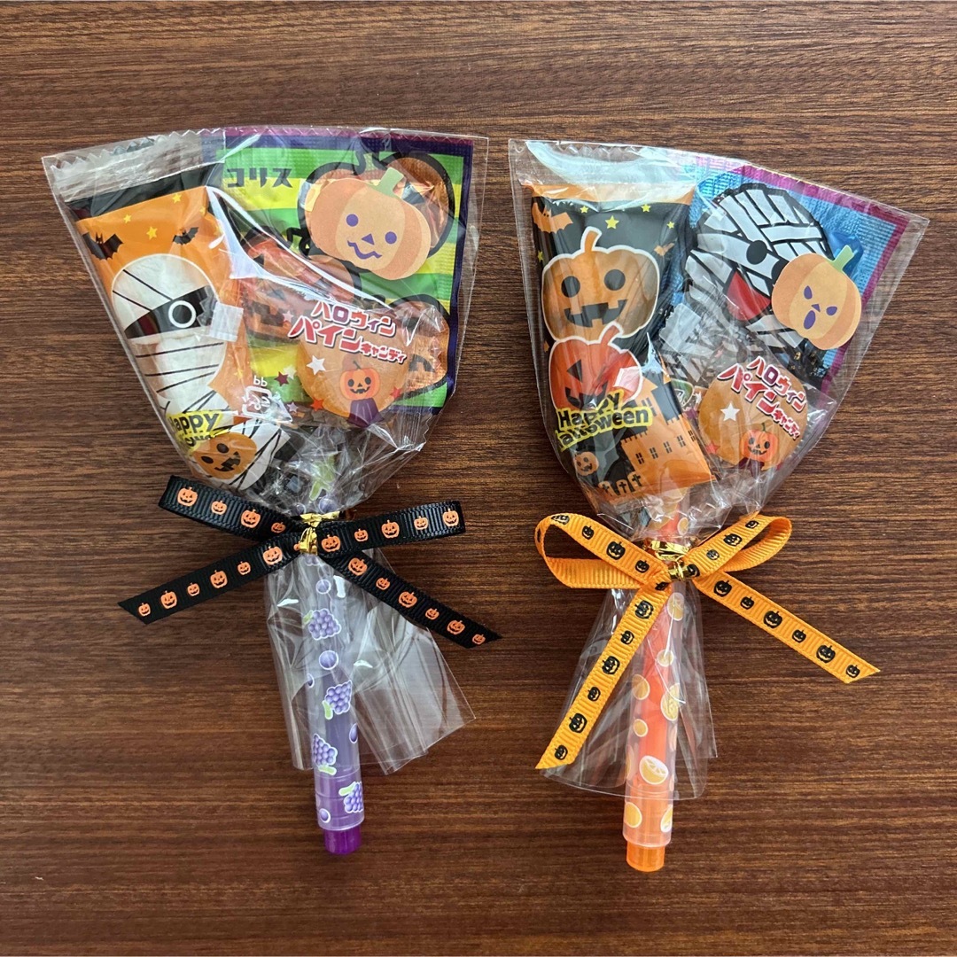ハロウィン プチギフト ペン付きお菓子ブーケの通販 by ハロウィン プチギフト ペン付きお菓子ブーケの通販 by