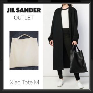 ジルサンダー(Jil Sander)の美品　JIL SANDER XIAO ブラック　レザーバッグ(トートバッグ)