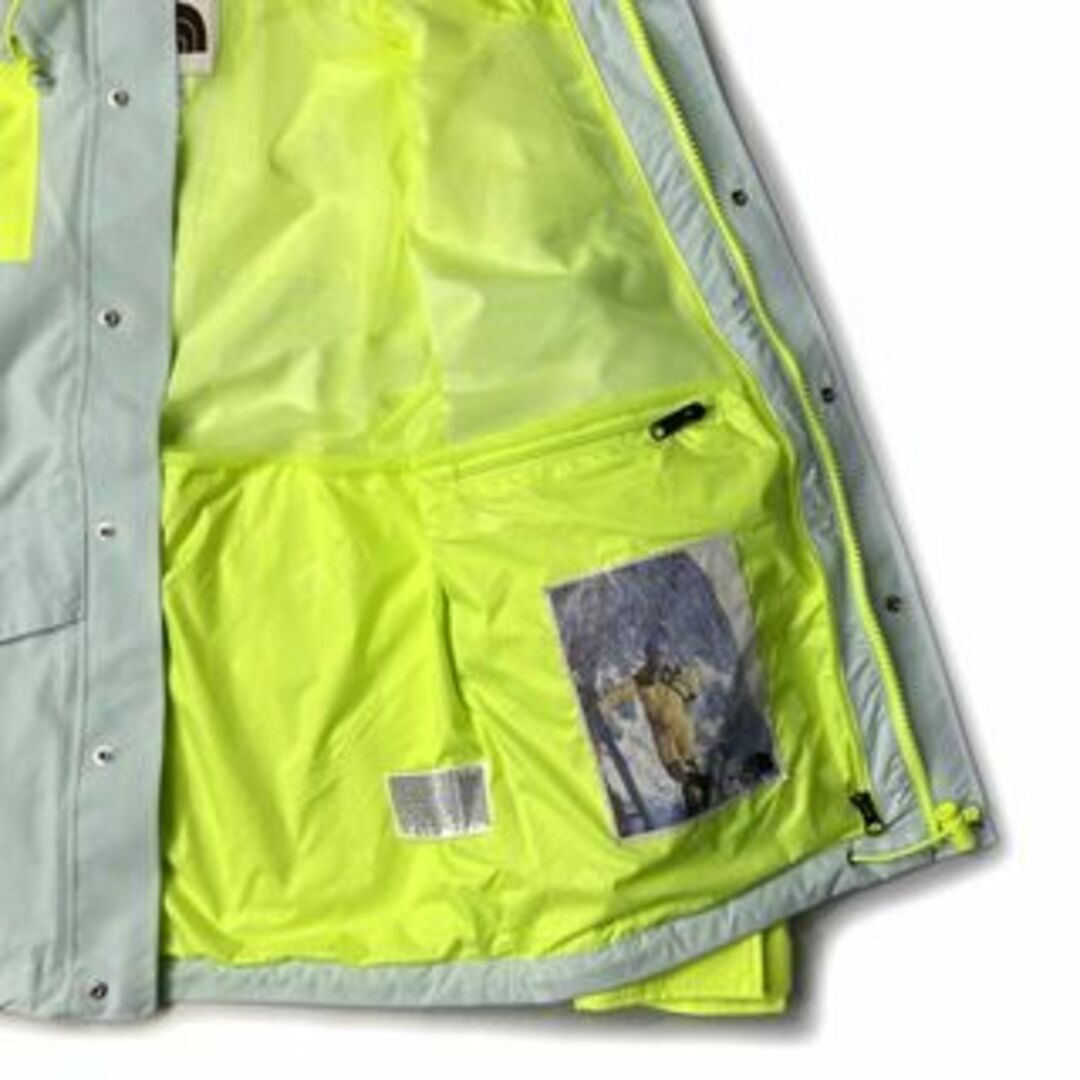 ノースフェイス マウンテンパーカー US限定 撥水(L)水色 黄 180915-