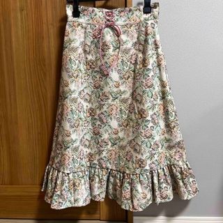 霧のガーデン　夜雀　紺ロングスカート　シフォン　vintage ゆめかわ 原宿