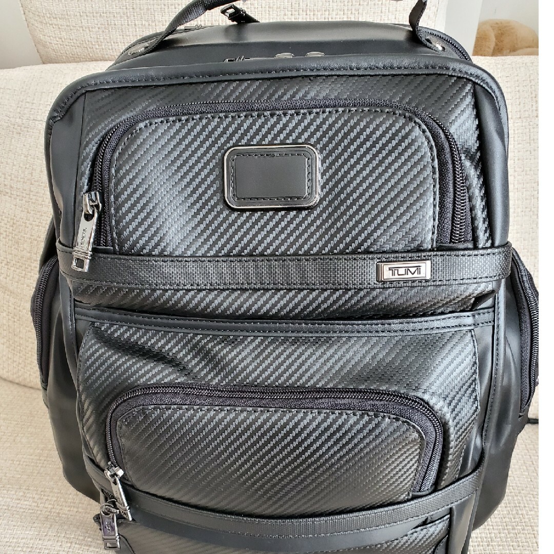 TUMI ALPHA 3 バックパック カーボンレザー メンズのバッグ(バッグパック/リュック)の商品写真
