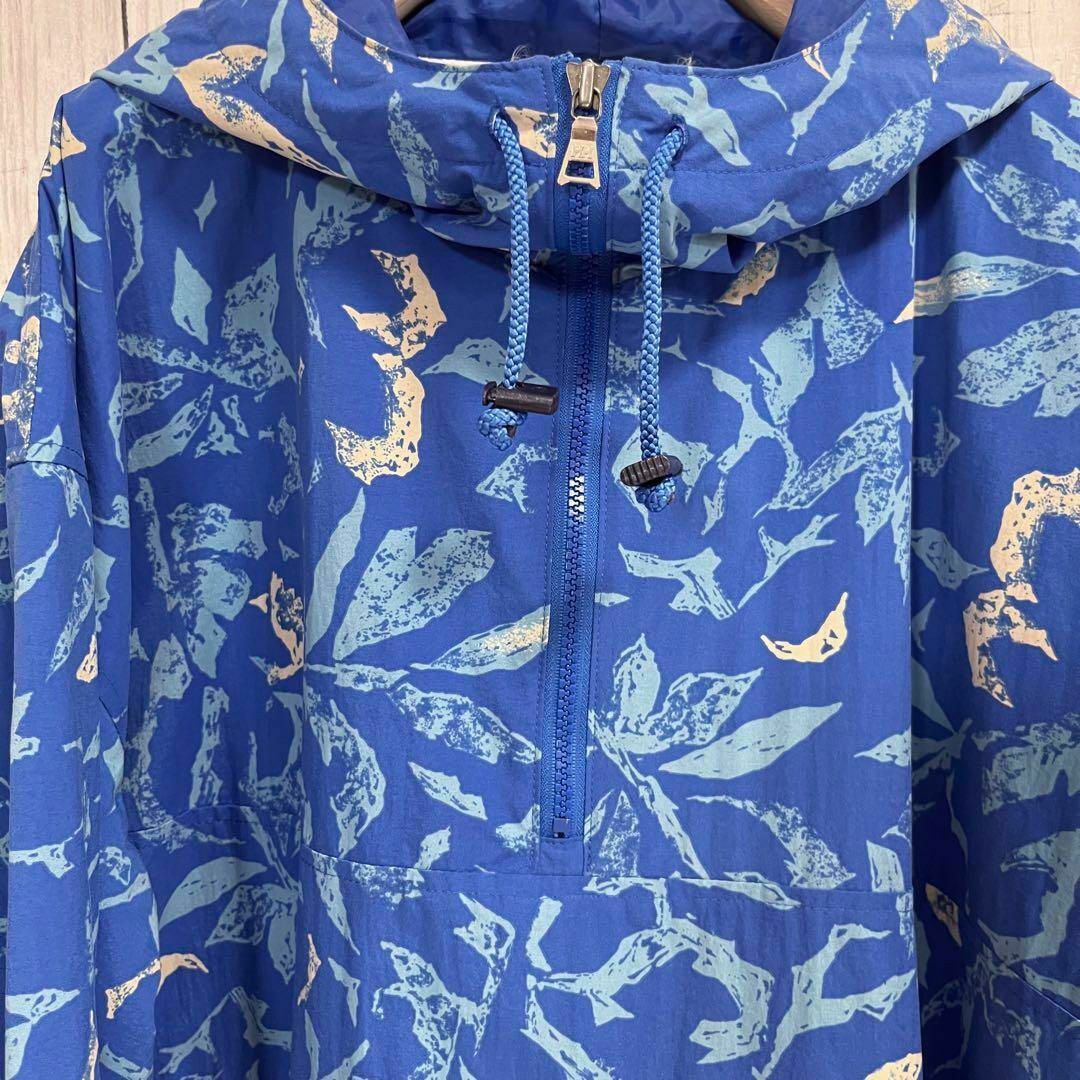 90sヴィンテージ古着 ヘリーハンセン ハーフジッププリントナイロンアノラックL