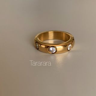 ●stainlessドットCz Ring ●金属アレルギー対応(リング(指輪))