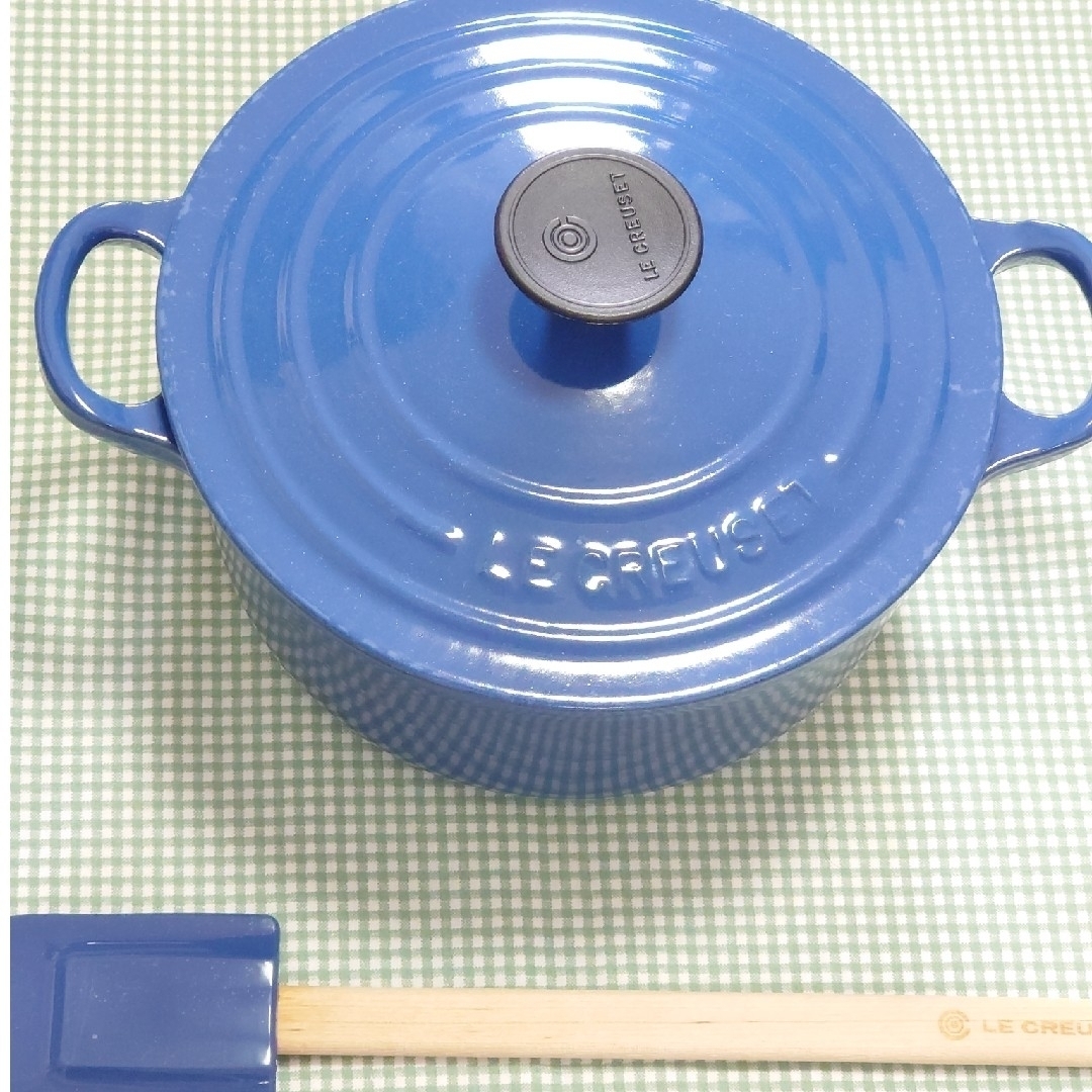 ル・クルーゼ ココットロンド 18cm ブルーLECREUSET - 鍋/フライパン