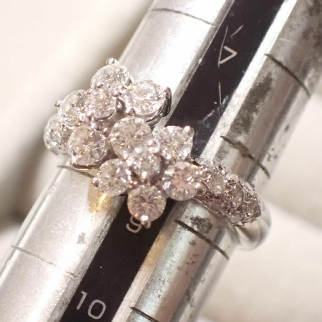 PT フラワー ダイヤモンド リング 0.89CT