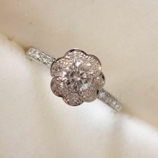 俄 - 俄 花麗0.31ctダイヤモンドリング pt950 9号の通販 by MASA's