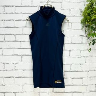 アディダス(adidas)のF184【アディダス】野球/アンダーシャツ/ハイネックノースリーブ（M）ネイビー(ウェア)