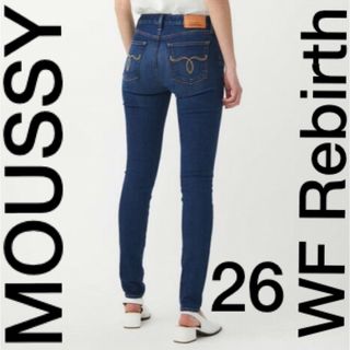 マウジー(moussy)のWF Rebirth embroidery SKINNY 26 moussy(デニム/ジーンズ)