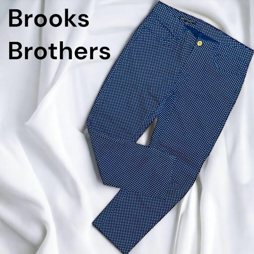 Brooks Brothers(ブルックスブラザース)のブルックスブラザーズ★ドット柄 ストレート カジュアルパンツ ストレッチ レディースのパンツ(カジュアルパンツ)の商品写真