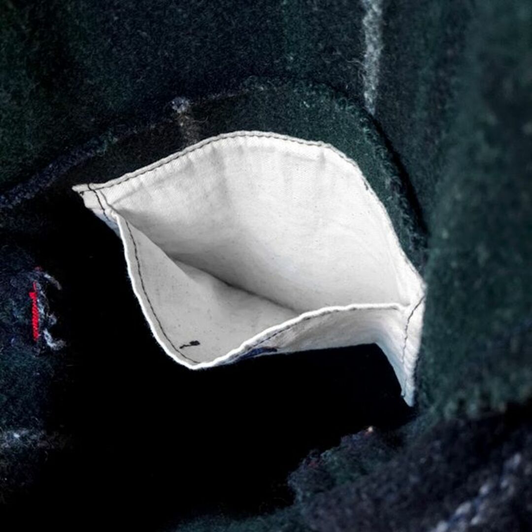 45R(フォーティファイブアール)の45R✨45rpm ウール R刺繍 ブラックウォッチ ボア ショルダーバッグ レディースのバッグ(ショルダーバッグ)の商品写真