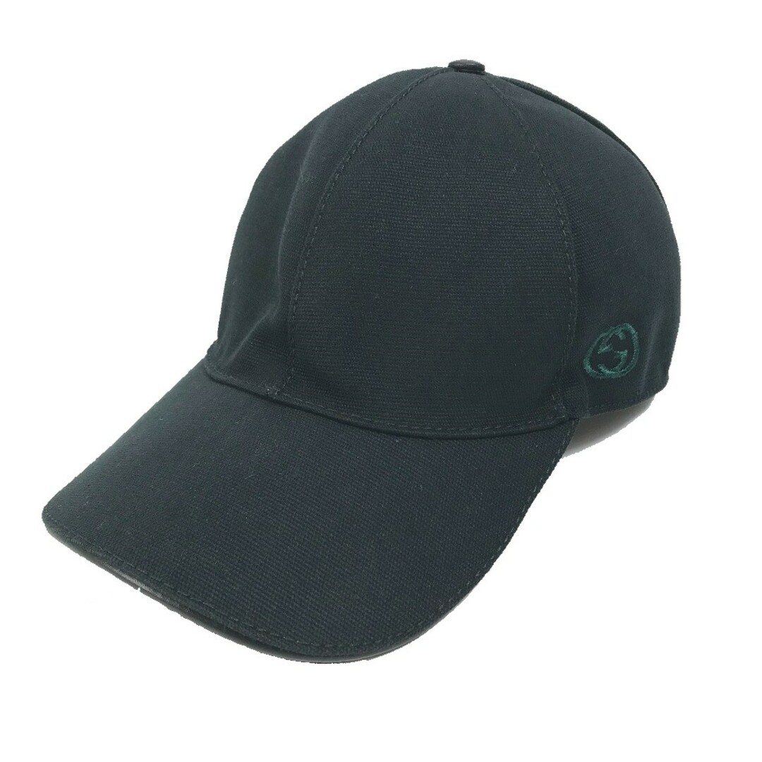 Gucci(グッチ)のグッチ GUCCI シェリーライン GG ウェビングライン 帽子 ベースボールキャップ キャップ コットン ブラック メンズの帽子(キャップ)の商品写真