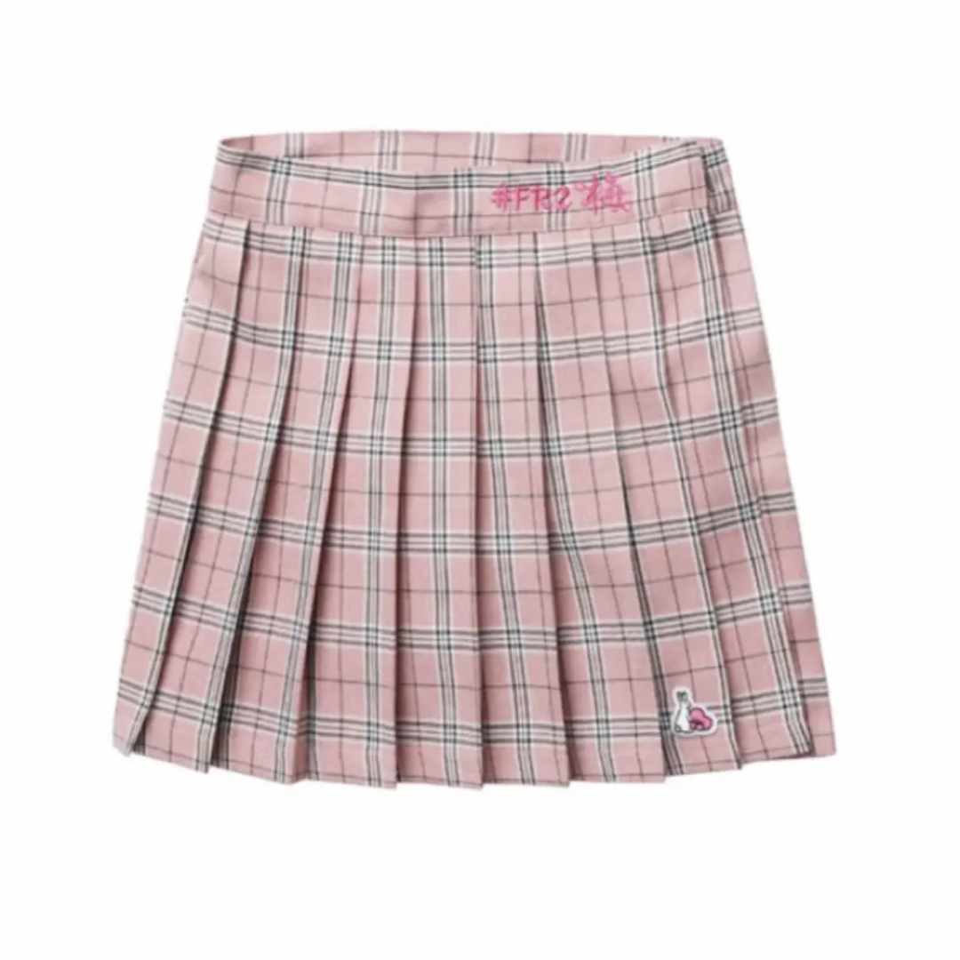 Check Pleated Skirt ピンク - ミニスカート