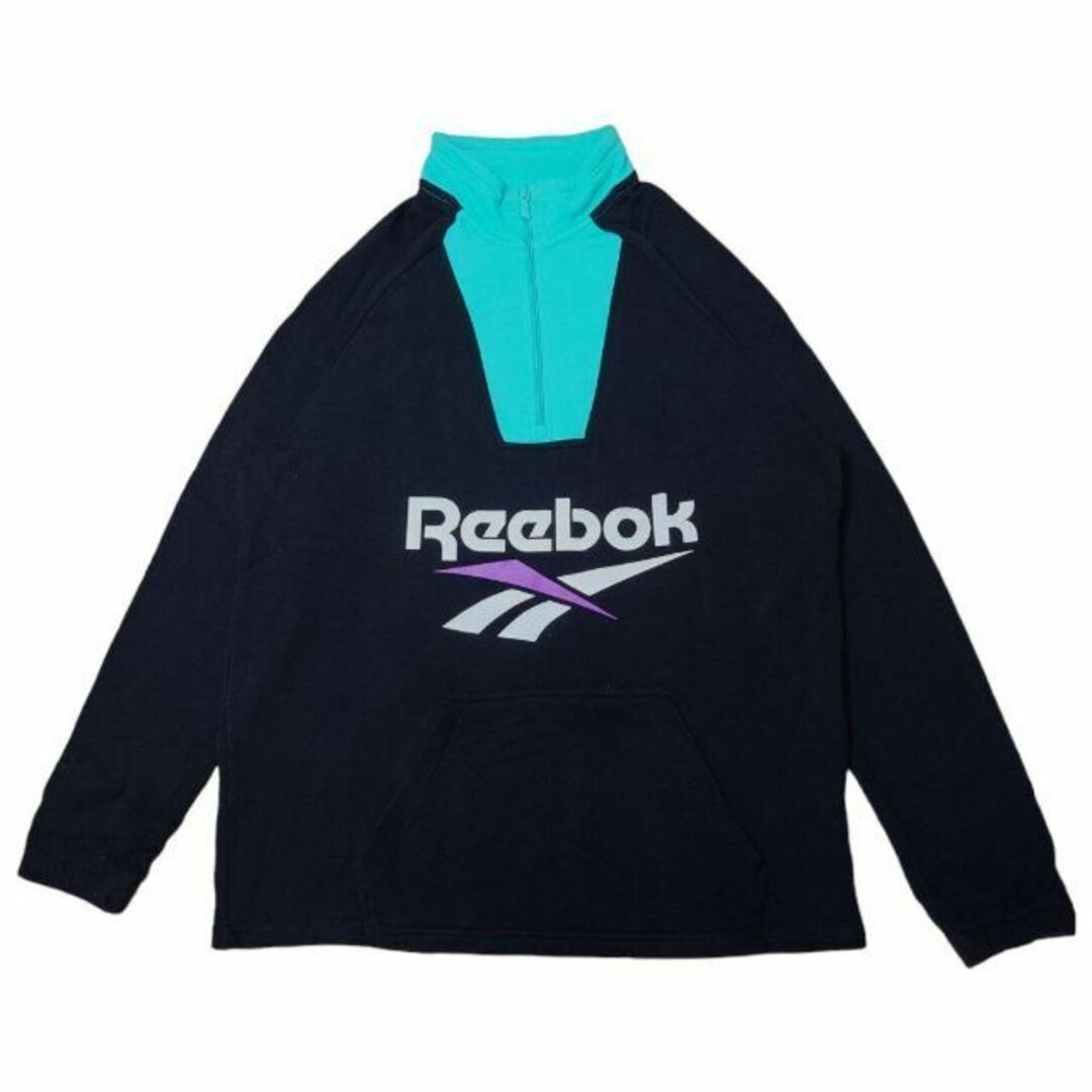 Reebok - ReebokハーフジップスウェットトレーナーLリーボック両面