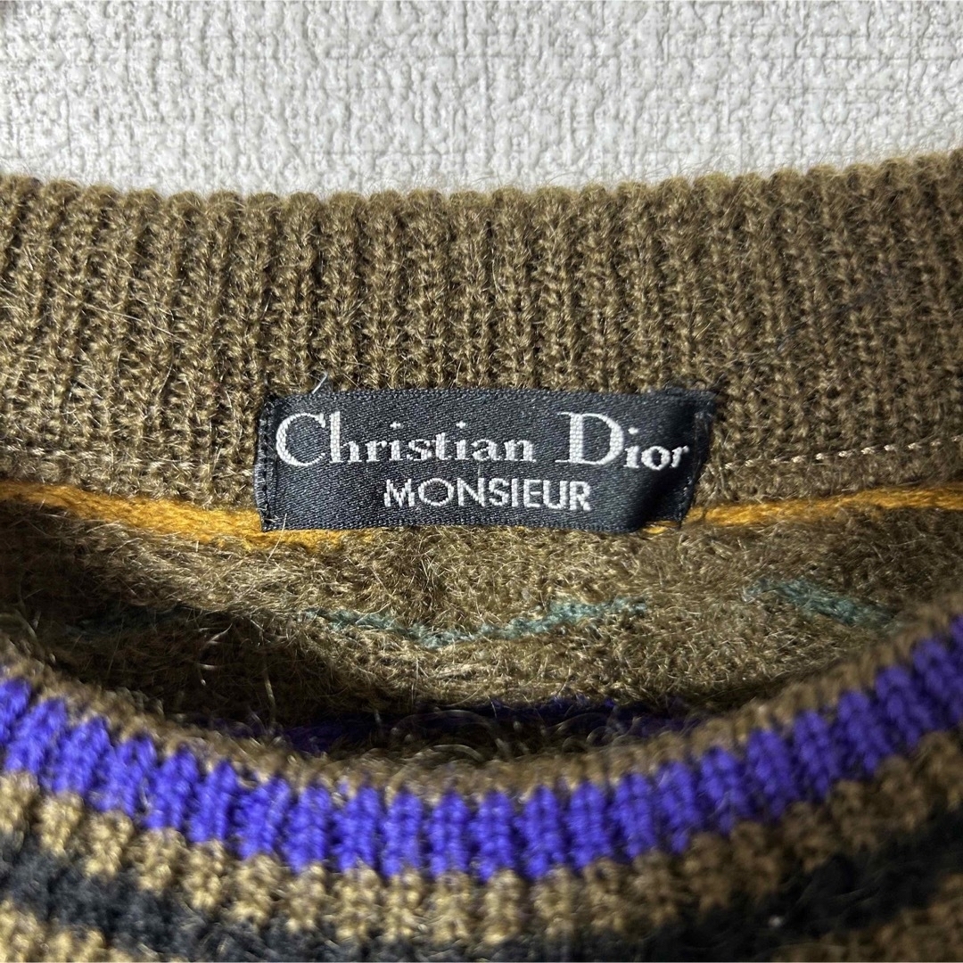Christian Dior(クリスチャンディオール)のDior クリスチャンディオール　デザイン　3Dニット　総柄　ヴィンテージ　古着 メンズのトップス(ニット/セーター)の商品写真