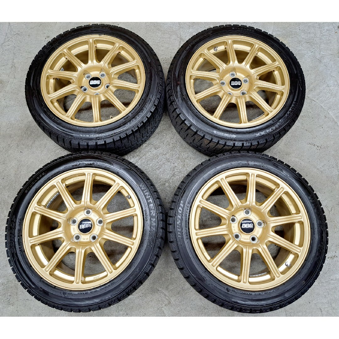 【ほぼ新品】スバル WRX STI 純正 BBS ホイールタイヤ 鍛造 8.5J