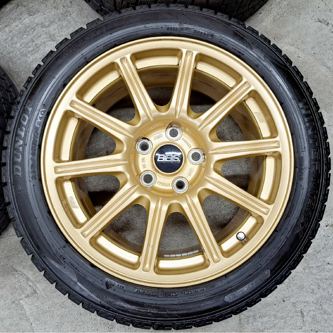 【ほぼ新品】スバル WRX STI 純正 BBS ホイールタイヤ 鍛造 8.5J