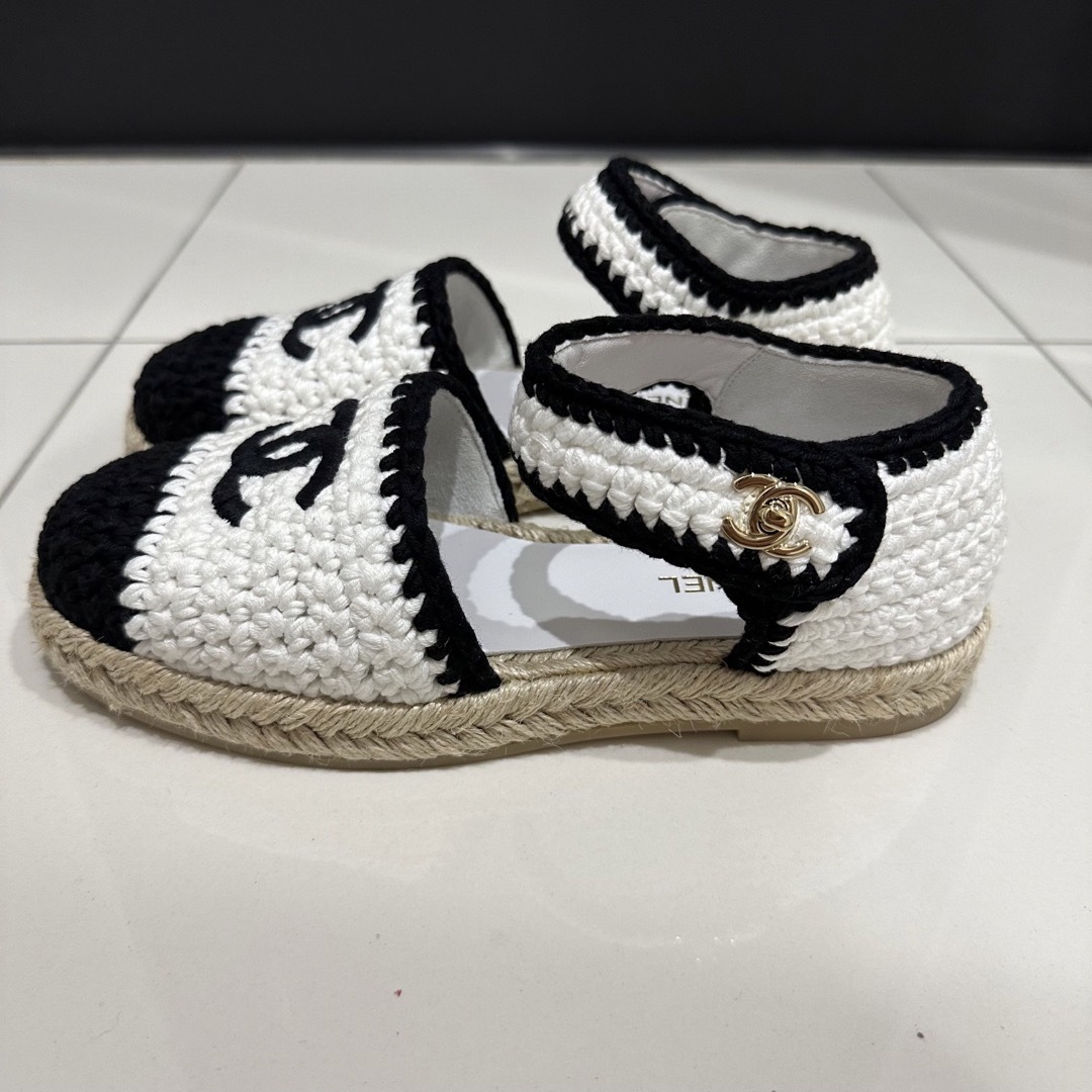 CHANEL】エスパドリーユ サンダル バイカラー CHANEL】エスパドリーユ サンダル バイカラー