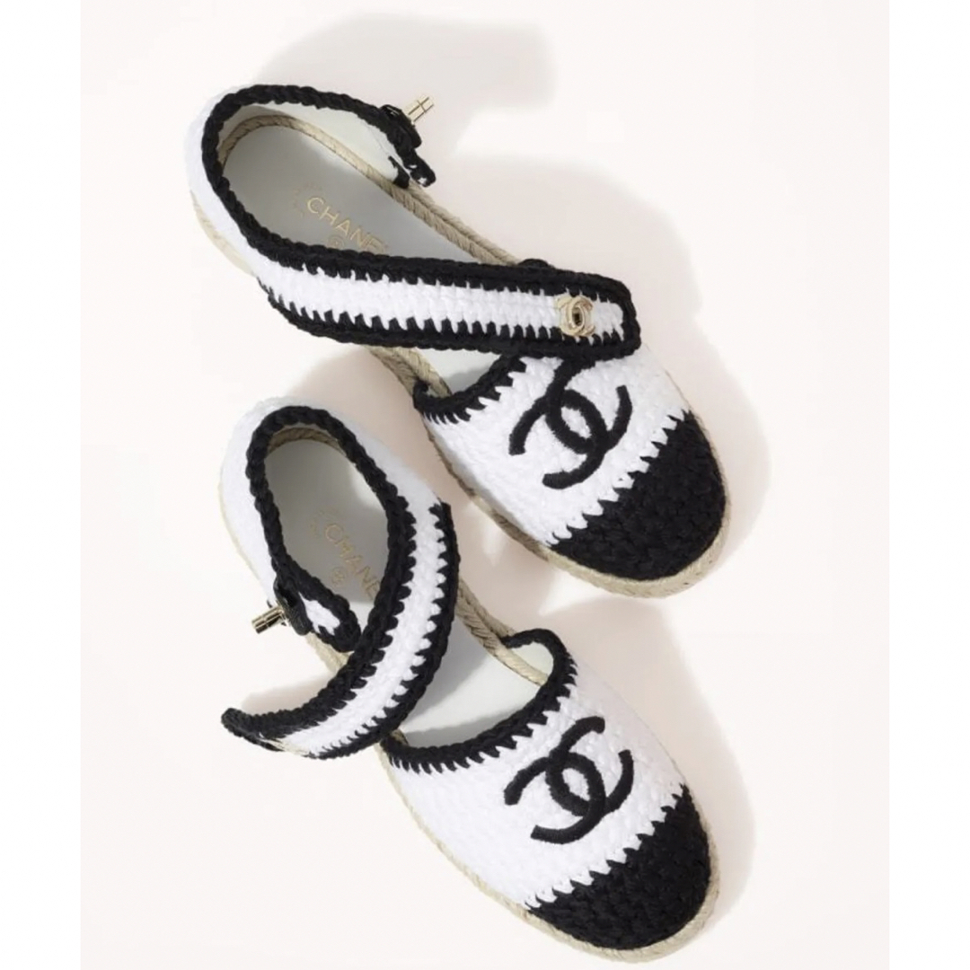 CHANEL】エスパドリーユ サンダル バイカラー CHANEL】エスパドリーユ サンダル バイカラー