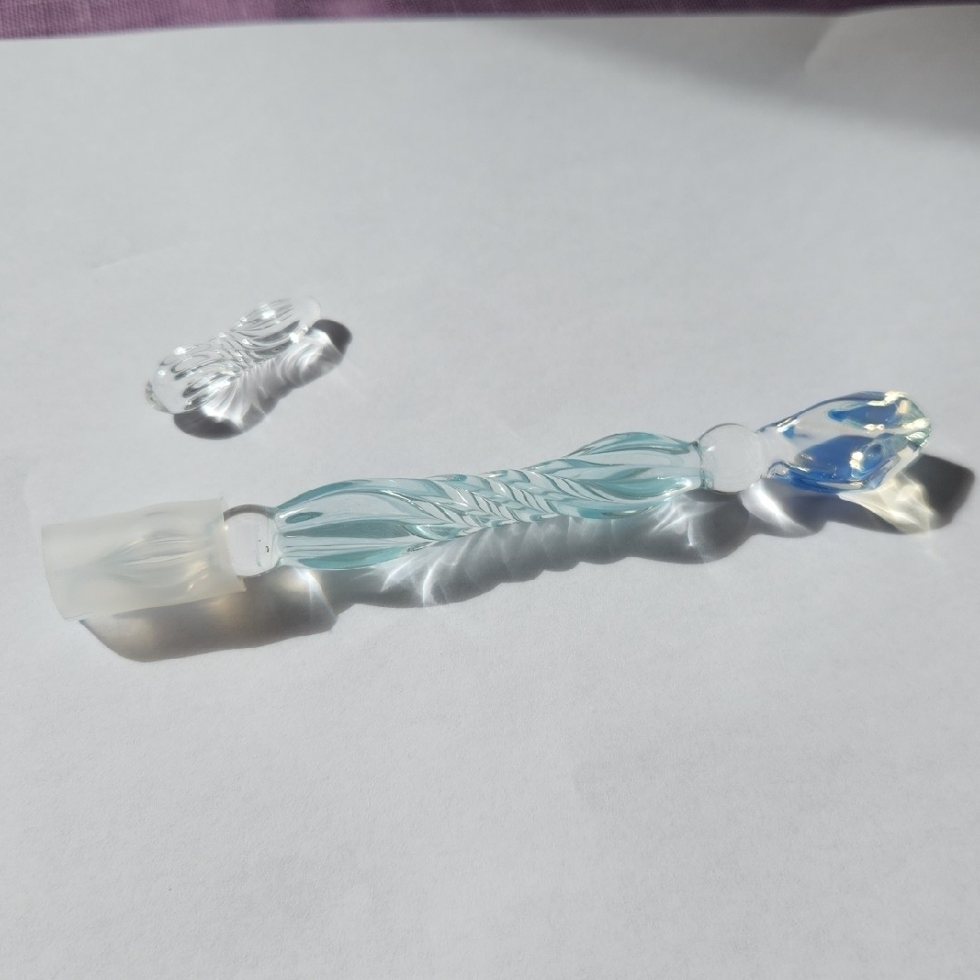paraglass パラグラス Ore ガラスペン ムーンストーン 水色 ブルー