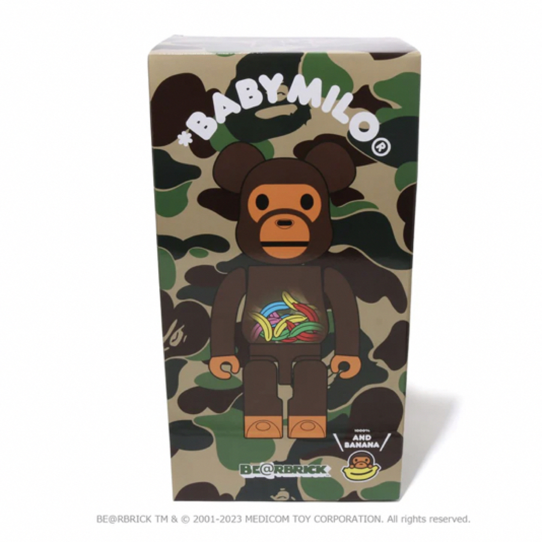 A BATHING APE(アベイシングエイプ)の★ 1000% ★ BAPE BABY MILO BANANA BE@BRICK ハンドメイドのおもちゃ(フィギュア)の商品写真