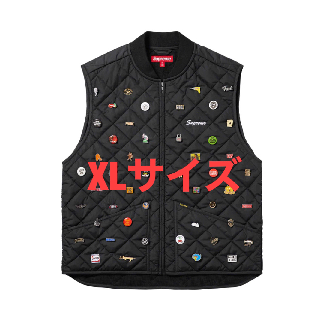 Supreme(シュプリーム)のsupreme Pins Quilted Work Vest  XL メンズのトップス(ベスト)の商品写真