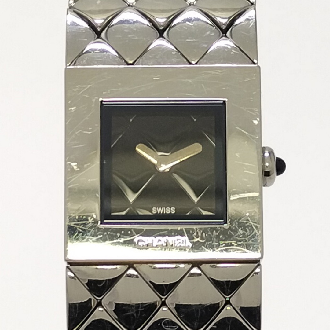 CHANEL - CHANEL マトラッセ レディース 腕時計 クオーツ SS ブラック
