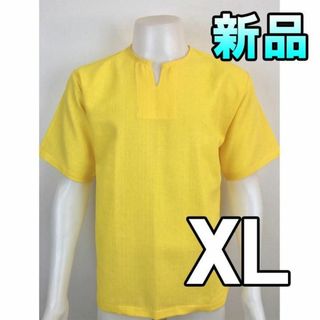 【次入荷未定！最終値下げ新品未使用】 メンズtシャツ アジアン　イエロー XL(Tシャツ/カットソー(半袖/袖なし))