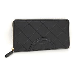 トリーバーチ(Tory Burch)のTORY BURCH フレミング ラウンドファスナー長財布 レザー ブラック(財布)