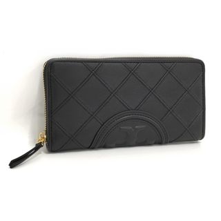 トリーバーチ(Tory Burch)のTORY BURCH フレミング ラウンドファスナー長財布 レザー ブラック(財布)