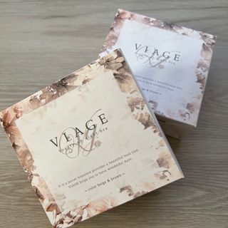 ヴィアージュ(VIAGE)のviage ヴィアージュ ナイトブラ　ベージュ×ブラウン　Mサイズ(ブラ)