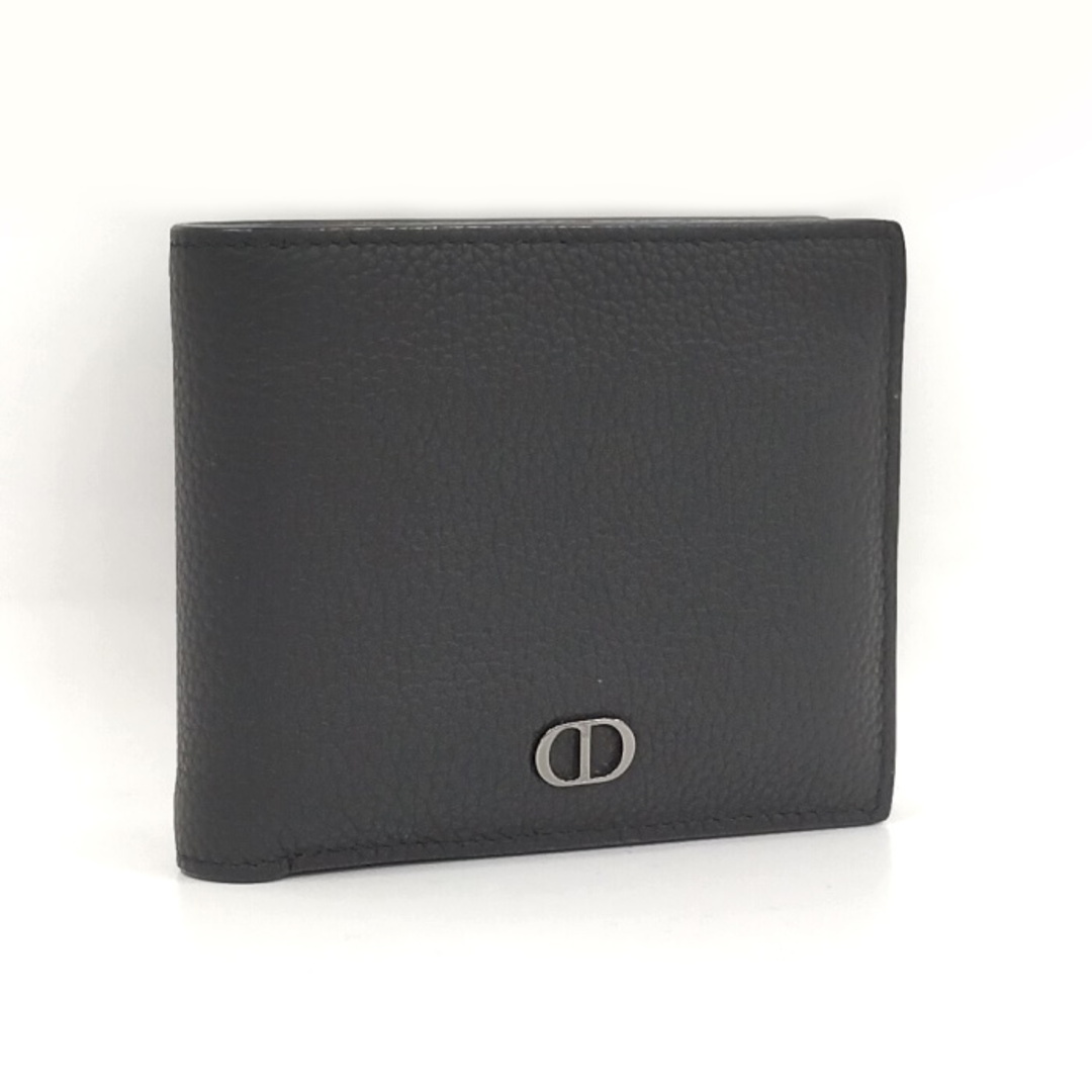 Christian Dior 二つ折り財布 CDロゴ レザー ブラック | フリマアプリ ラクマ
