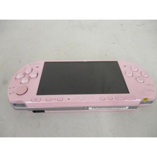 良品 ゲーム PSP-3000 本体 ピンク バッテリー無し メモリーカード