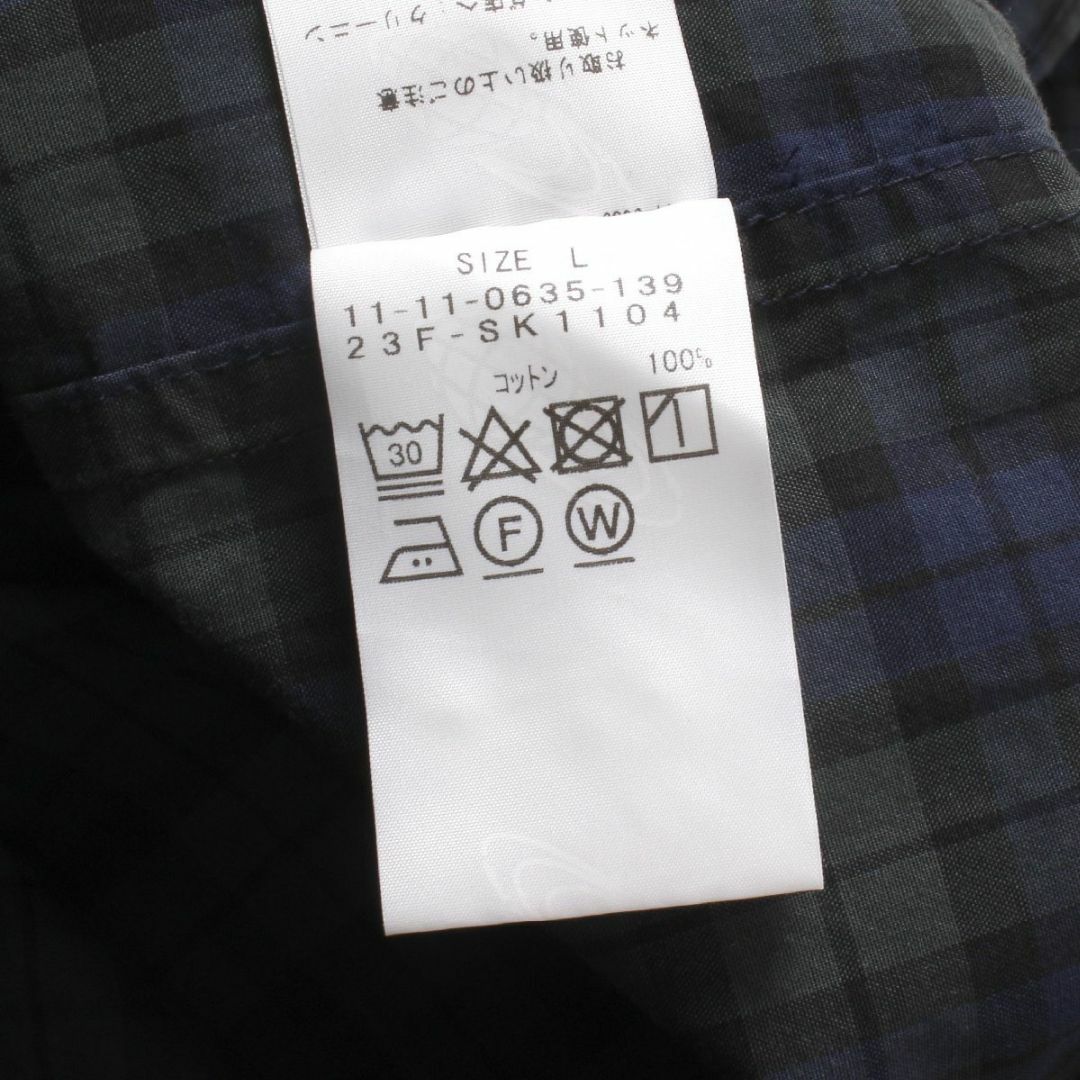 SSZ MIN-NANO SHIRT BLACK WATCH L ミンナノ - シャツ