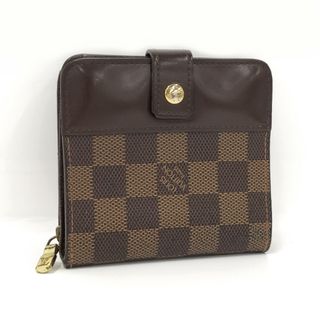 ルイヴィトン(LOUIS VUITTON)のLOUIS VUITTON コンパクトジップ 二つ折り財布 ダミエ エベヌ(財布)