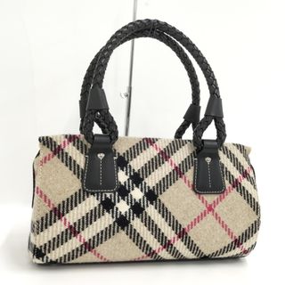 バーバリー(BURBERRY)のBURBERRY ハンドバッグ ノバチェック ツイード ベージュ系(トートバッグ)