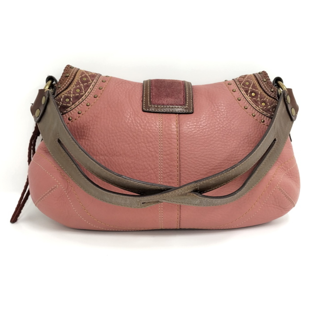 COACH - COACH ワンショルダーバッグ ステッチ レザー スエード COACH - COACH ワンショルダーバッグ ステッチ レザー スエード
