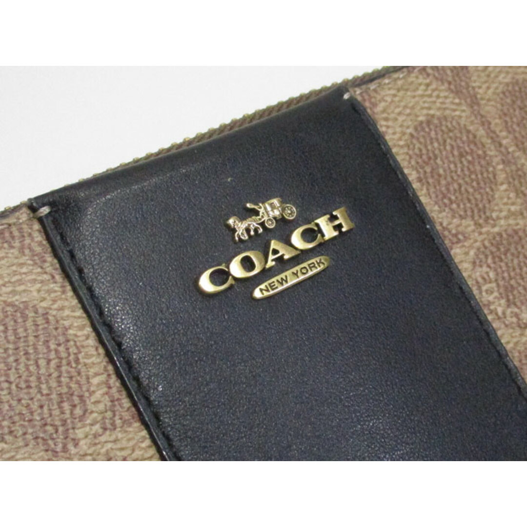 COACH スリム アコーディオン ジップ ウォレット カラーブロック