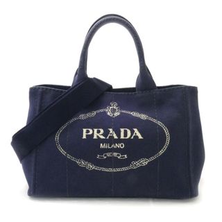 プラダ(PRADA)のPRADA プラダ ミニ カナパ  2Wayショルダーバッグ BALTICO(ネイビー) 1BG439 ZKI F0216 レディース【中古】(ショルダーバッグ)