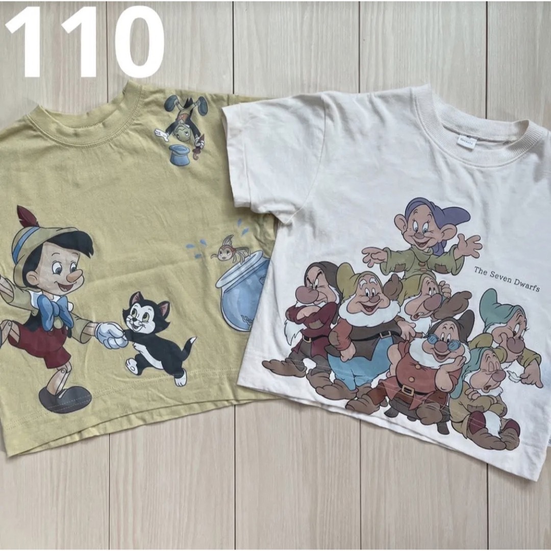 【Disney】ピノキオ☆白雪姫(7人のこびと) Tシャツ 2点セット110 | フリマアプリ ラクマ