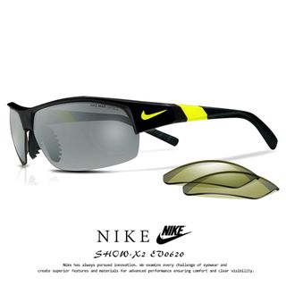 ナイキ(NIKE)の【新品】 ナイキ サングラス EV0620 007 SHOW-X2 NIKE ev0620 show x2 ショ－エックス2 メンズ 男性用 スポーツサングラス ミラーレンズ アウトドア(サングラス/メガネ)