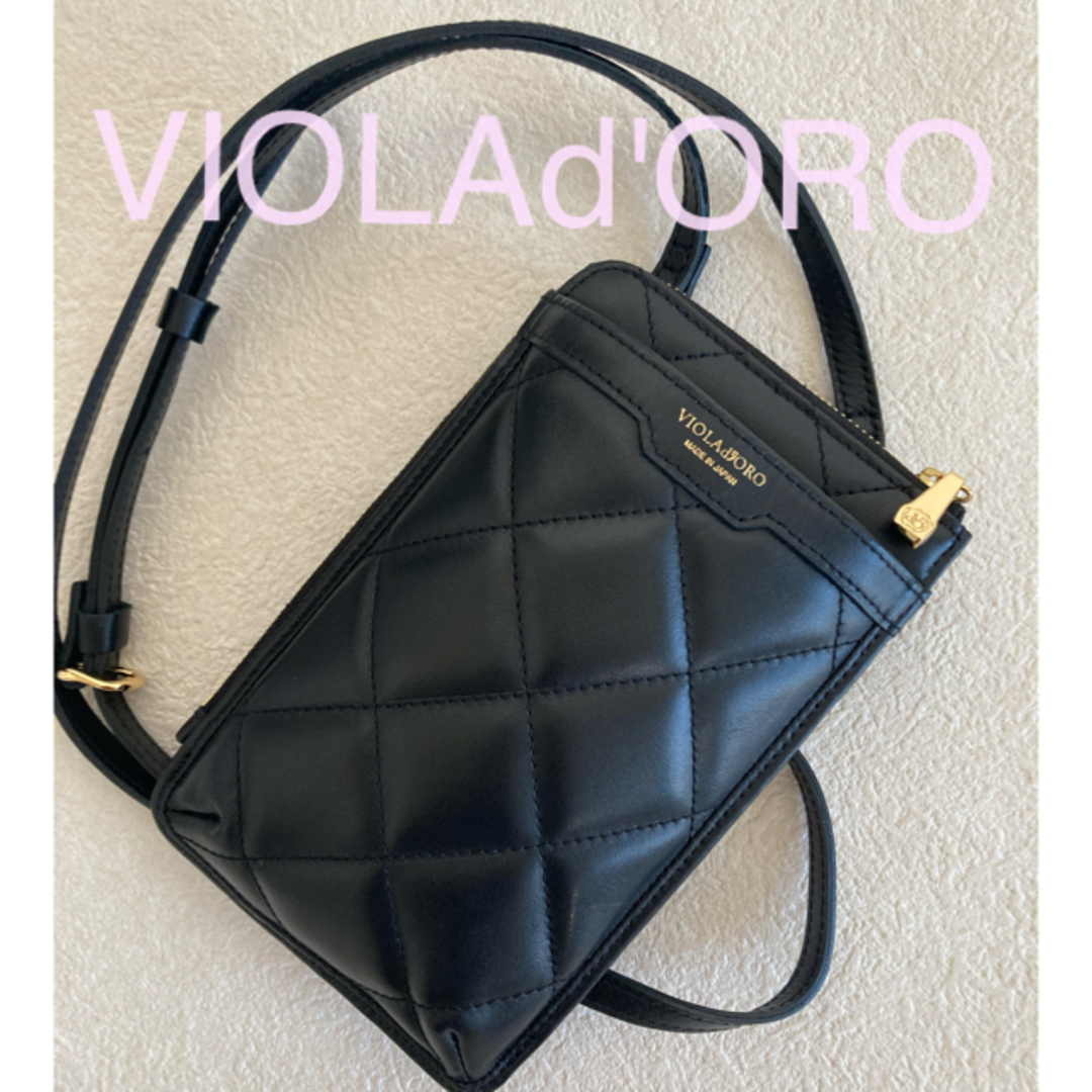 VIOLAd´ORO - 美品 本革 ヴィオラドーロ ウォレットショルダー お財布