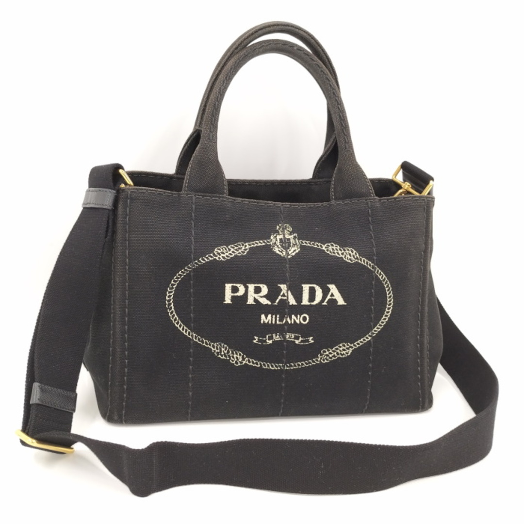 PRADA 2WAYトートバック カナパ キャンバス ブラック 1BG439