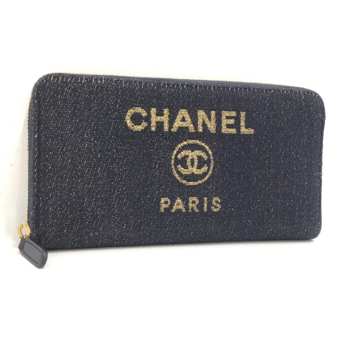 CHANEL ドーヴィル　ラウンドファスナー　長財布